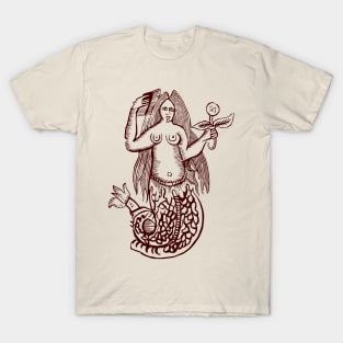 Woodcut Mermaid T-Shirt